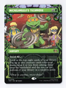 Michelangelo's Technique (Showcase) 239 (R) MTG Teenage Mutant Ninja Turtles TMT - Image 1