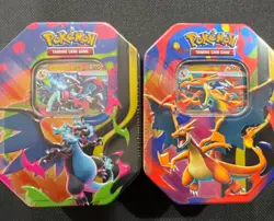 Pokemon Mega Charizard X & Y Tin Lot Standard Size for Pokemon TCG - Image 1