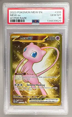 134839629 Mew ex 2023 Pokemon Scarlet Violet 151 #205 PSA 10 - Image 1