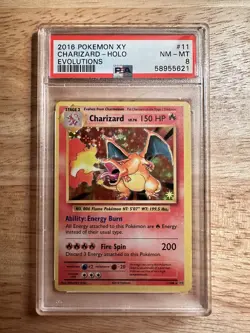 Pokemon TCG Charizard XY Evolutions 11/108 Holo Holo Rare PSA 8 - Image 1