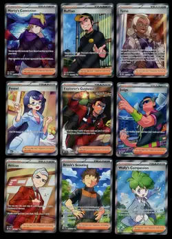 (9) Pokemon Full Art Trainer Lot RUFFIAN MORTY'S CONVICTION JUDGE +++ - Image 1