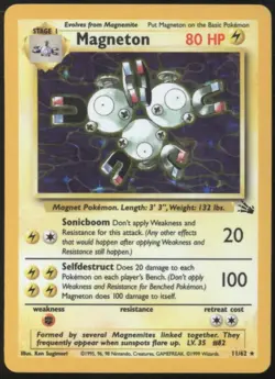 BR | (A) Pokemon TCG 1999 Fossil | Magneton #11 HOLO Unlimited | LP - Image 1