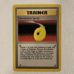 Pokemon TCG Devolution Spray Trainer Base Set 72/102 Regular Collector’s Card - Image 1