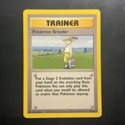 Vintage Non-Holo Rare Pokemon Breeder 76/102 Base Set WotC 1999 - Image 1