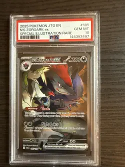 N’s Zoroark EX 185/159 SIR 2025 Pokemon Journey Together PSA 10 Gem Mint - Image 1