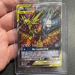 Sealed Pokemon TCG Moltres Zapdos Articuno GX SM210 Stained Glass Promos Holo - Image 1