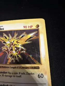 Pokemon TCG Zapdos 1st Edition Base Set Shadowless Holo Rare 16/102 1999 - Image 4