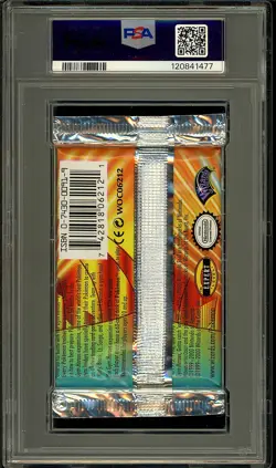 Pokemon 2000 WOTC 1st Edition Gym Heroes Lt. Surge Sealed Booster Pack PSA 9 - Image 2