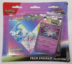 PRISMATIC EVOLUTIONS TECH STICKER COLLECTION SYLVEON POKEMON BLISTER PACK - Image 1