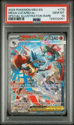 Pokemon TCG 2025 Pokemon MEG EN Mega Lucario EX Special Illustration Rare - Image 1