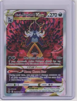 Hisuian Samurott VSTAR GG52/GG70 Holo Crown Zenith Galarian Gallery Pokemon NM/M - Image 1