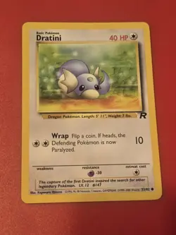 Pokemon TCG Dratini Team Rocket 53/82 Regular Common LP - Image 1