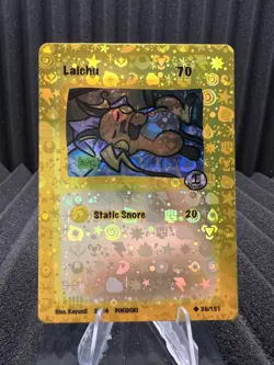 Laichu (Raichu) 26/151 - Energy Holo Pokidoki First Edition Fan Art Pokemon - Image 1