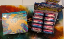 Pokemon TCG: Ascended Heroes Mini Tins Display Box (10 Tins) - SEALED + ETB BOX - Image 1