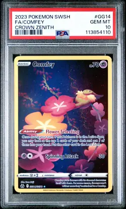 PSA 10 Comfey GG FA Crown Zenith 2023 GG14/GG70 Full Art Gem Mint Pokemon - Image 1