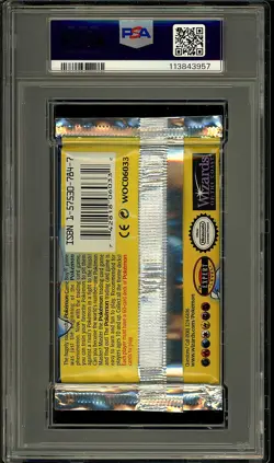 Pokemon 1999 Vintage WOTC Base Set Blastoise Sealed Booster Pack PSA 9 - Image 2