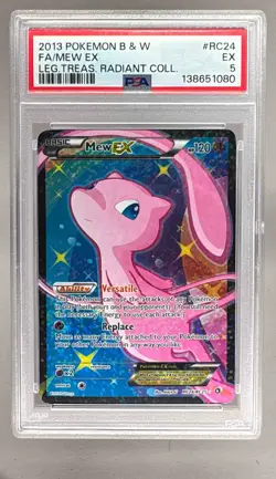 1080 Mew EX 2013 Pokemon Black & White Legendary Treasures Radiant #RC24 PSA 5 - Image 1
