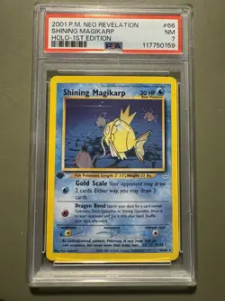 Pokemon 2001 Shining Magikarp 1st Holo 66/64 Neo PSA 7 - Image 1