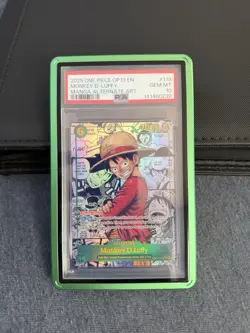Namco Monkey.D.Luffy OP13-118 Carrying on His Will Secret Rare Foil PSA 10 - Image 1