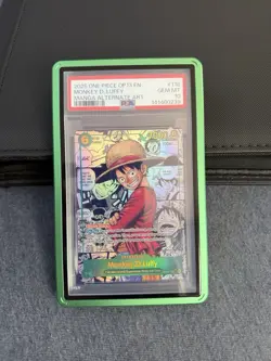 Namco Monkey.D.Luffy OP13-118 Carrying on His Will Secret Rare Foil PSA 10 - Image 2