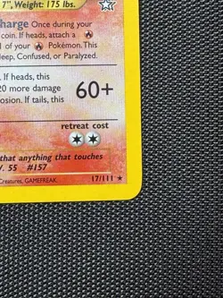 Pokemon Neo Genesis TCG Unlimited Holo Rare Typhlosion Card 17/111 - Image 5