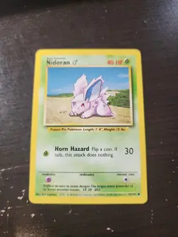 NIDORAN 55/102 - VINTAGE WOTC POKEMON CARD - Unlimited Edition - NM a19 - Image 1