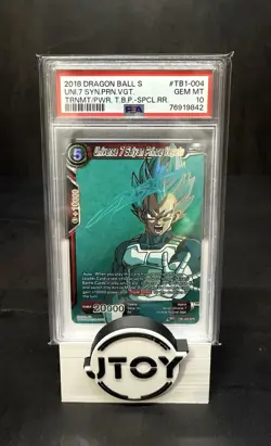 Dragon Ball Super Card Game Universe 7 Saiyan Prince Vegeta TB1-004 SPR PSA 10 - Image 1