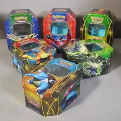 Pokemon Gaming Empty Card Collector Tin Box Medium 2014 - Your Choice - Image 1
