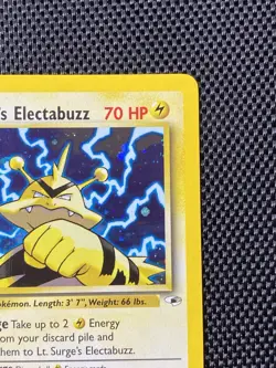 Pokemon TCG 2000 Gym Heroes Card - Lt. Surge's Electabuzz 6/132 Holo Foil LP+ - Image 3
