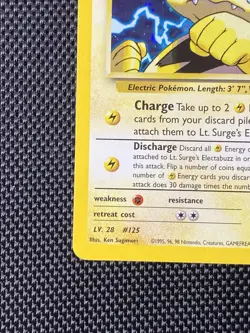 Pokemon TCG 2000 Gym Heroes Card - Lt. Surge's Electabuzz 6/132 Holo Foil LP+ - Image 5