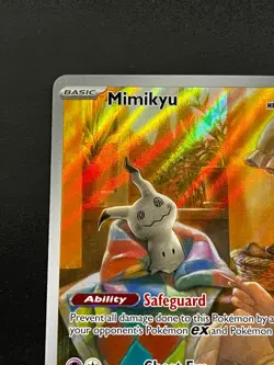 Mimikyu 075 SVP Black Star Promos Full Art Paldean Fates ETB Pokemon Card NM - Image 5