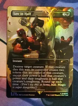 MTG Saw in Half (Rainbow Foil) x1 NM from Secret Lair Drop Series - Image 1