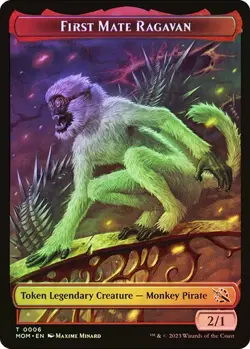 First Mate Ragavan Token FOIL - 0006 - March of the Machine Aftermath MAT MTG - Image 1