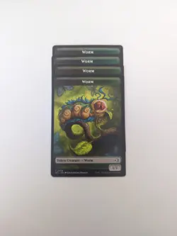 (4) Merfolk (0008) Worm (0009) Token *PLAYSET* Lorwyn Eclipsed Regular NM MTG - Image 2