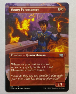 MTG - Young Pyromancer - Borderless - NM - Double Masters 2022 - Image 1