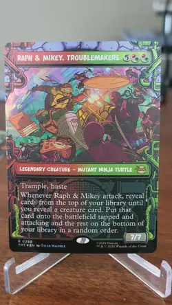 Raph & Mikey, Troublemakers X1 SHOWCASE FOIL-NM/M-Teenage Mutant Ninja Turtles - Image 1