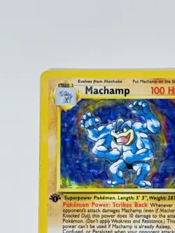 Machamp 8/102 Holo Rare 1st Edition Pokemon Base Set English LP-MP - Image 3