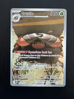 Pokemon TCG Destined Rivals Crustle 186/182 Holo Illustration Rare NM - Image 1