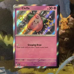 Cleffa (Paldean Fates 150/91) baby shiny rare Pokemon card - Image 1