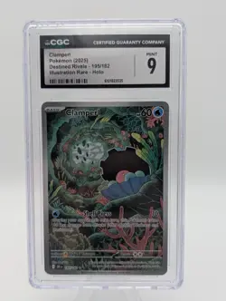 Clamperl 195/182 Pokemon Destined Rivals IR CGC 9 Grade - Image 1