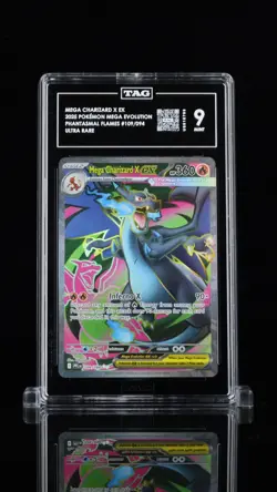2025 Pokemon Phantasmal Flames Mega Charizard X EX Black Star Promo TAG 9 - Image 1