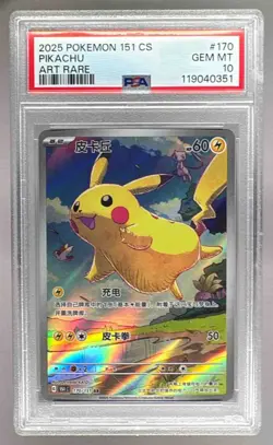 119040351 Pikachu 2025 Simplified Chinese Pokemon Collect 151 #170 PSA 10 - Image 1