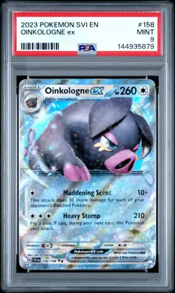 144935879 Oinkologne ex 2023 Pokemon Scarlet & Violet #158 Holo PSA 9 - Image 1