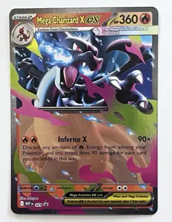 Mega Charizard X Ex #29 Pokemon Mega Evolution Black Star Promo NM - Image 1
