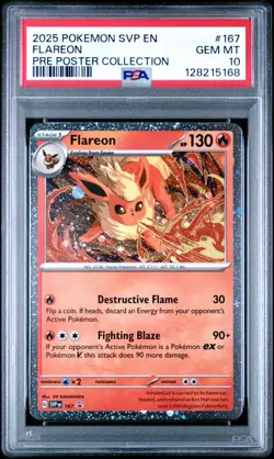 2025 POKEMON SVP EN-SV VAPOREON JOLTEON FLAREON PRE POSTER SEQUENTIAL PSA 10 - Image 4