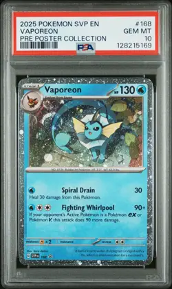 2025 POKEMON SVP EN-SV VAPOREON JOLTEON FLAREON PRE POSTER SEQUENTIAL PSA 10 - Image 5