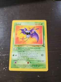 Zubat 57/62 Fossil Set Unlimited Vintage WOTC Pokemon TCG Near Mint - a19 - Image 1