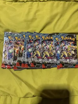 10 Pokemon Stellar Crown Single Packs Factory Sealed - Image 1