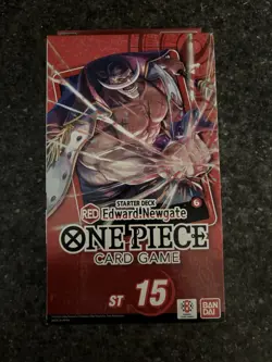 One Piece Card Game ST-15 Edward Newgate Red Starter Deck SEALED Bandai - Image 1