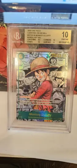 Monkey D Luffy Manga BGS 10 Pristine 2025 One Piece OP-13-118 Manga Art SEC - Image 1